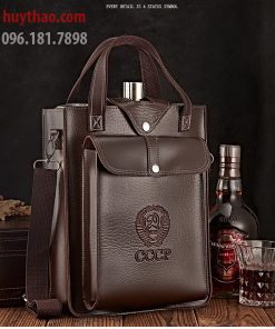 Bình inox CCCP logo vàng cao cấp 128oz  (3.8L), túi da VIP