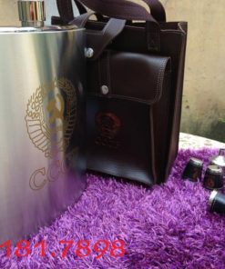 Bình rượu CCCP 108oz cao cấp, 3 lít túi da xách