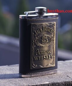Alternative view of Bình rươu inox bọc da logo Jack Daniel's (250ml)