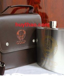 Alternative view of Bình rượu inox CCCP logo vàng 88oz (2.5L) kiểu cặp táp, cao cấp