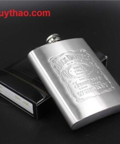 Bình inox đựng rươu Jack Daniel’s 250ml logo nổi